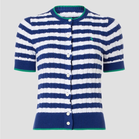 Polo Ralph Lauren Striped Cable Cardigan - Picture 2 of 4
